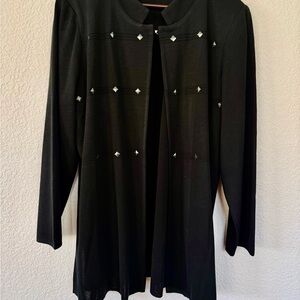 Ming Wang Classic Black Knit Jacket